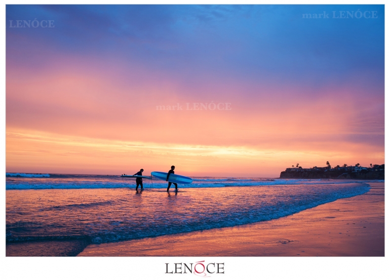 surfer sunset san diego