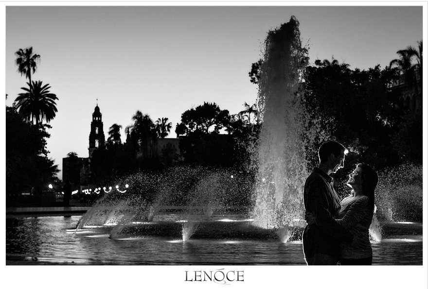engagement-photo-b&w-balboa-park-lenoce310