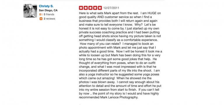 best headshot photographers san diego reviews