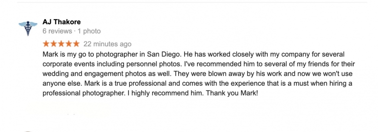 san diego headshot photographer reviews